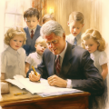 CSA 1996 - Clinton signing the bill.png